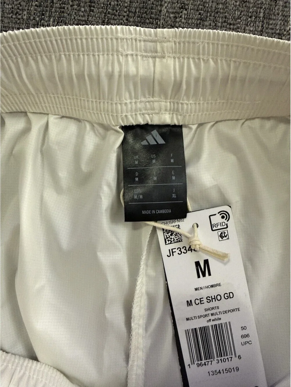 Adidas Men Medium Sportswear City Escape MultiSports Shorts Off White JF3348 New